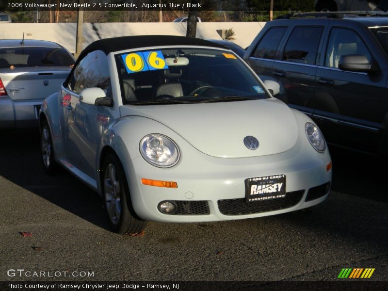 Aquarius Blue / Black 2006 Volkswagen New Beetle 2.5 Convertible