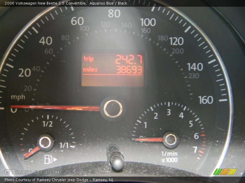 Aquarius Blue / Black 2006 Volkswagen New Beetle 2.5 Convertible