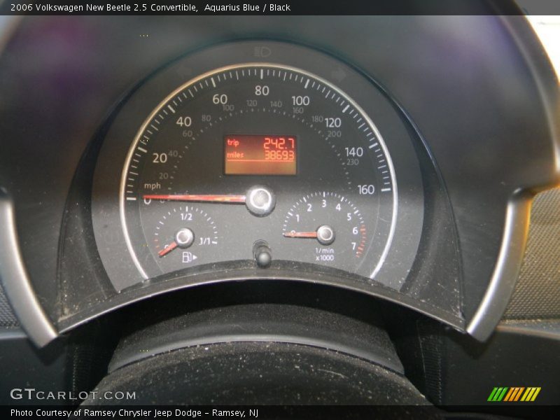 Aquarius Blue / Black 2006 Volkswagen New Beetle 2.5 Convertible