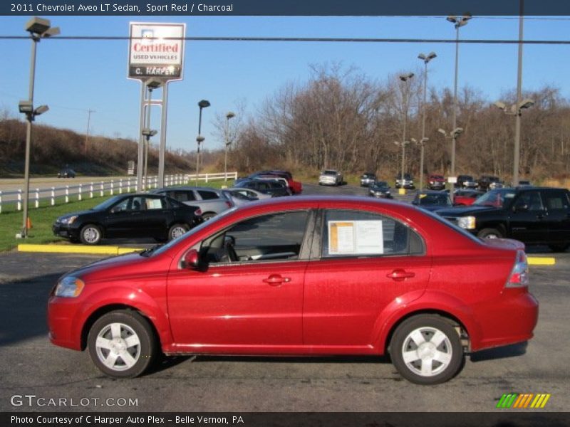 Sport Red / Charcoal 2011 Chevrolet Aveo LT Sedan