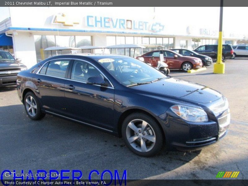Imperial Blue Metallic / Titanium 2011 Chevrolet Malibu LT