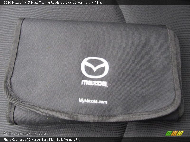 Liquid Silver Metallic / Black 2010 Mazda MX-5 Miata Touring Roadster