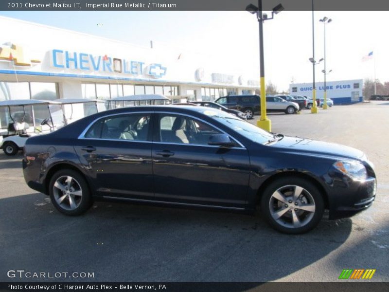 Imperial Blue Metallic / Titanium 2011 Chevrolet Malibu LT