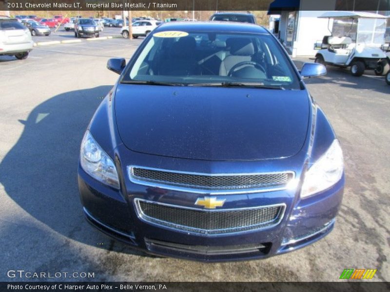 Imperial Blue Metallic / Titanium 2011 Chevrolet Malibu LT