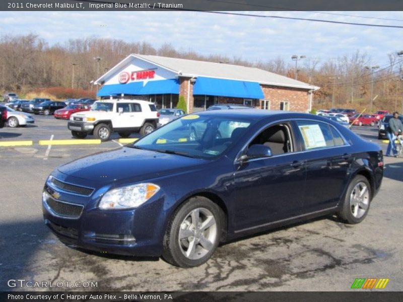 Imperial Blue Metallic / Titanium 2011 Chevrolet Malibu LT
