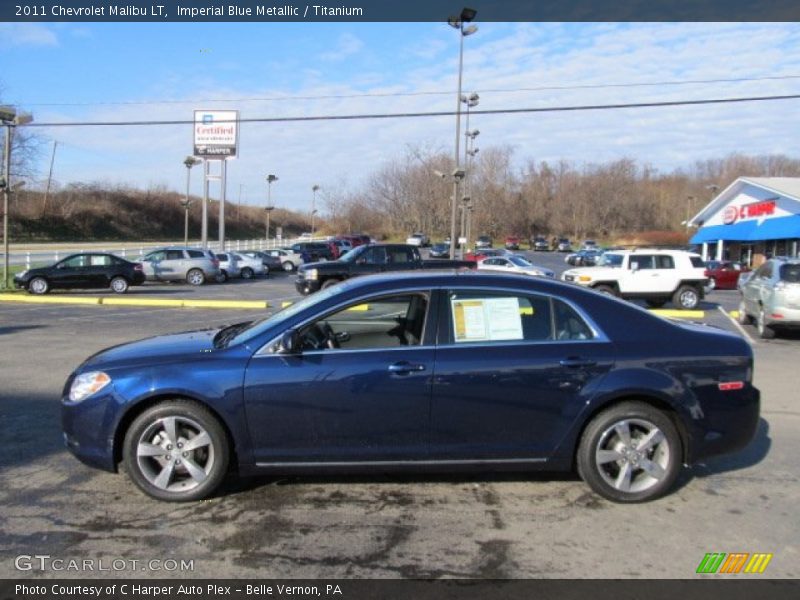 Imperial Blue Metallic / Titanium 2011 Chevrolet Malibu LT