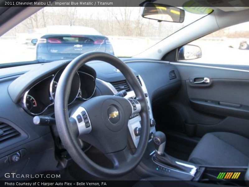 Imperial Blue Metallic / Titanium 2011 Chevrolet Malibu LT