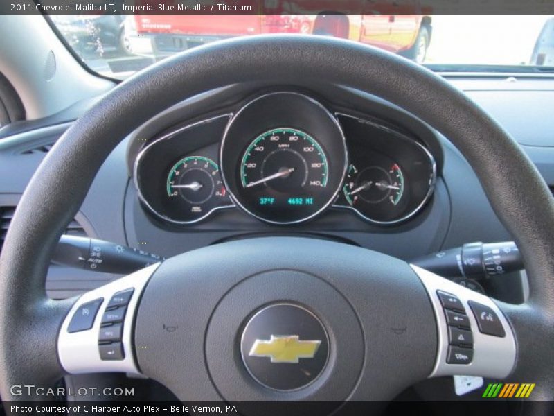 Imperial Blue Metallic / Titanium 2011 Chevrolet Malibu LT