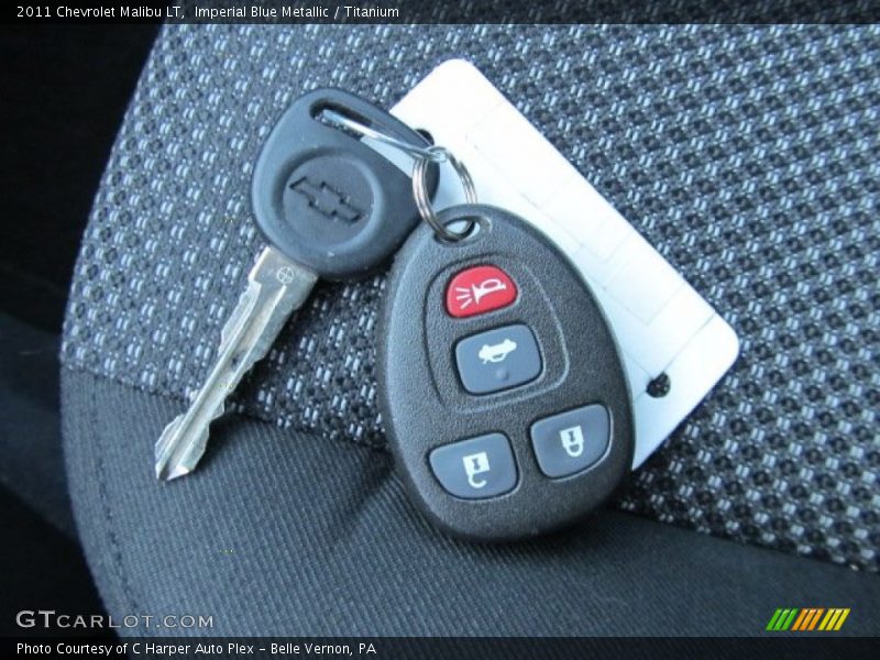 Imperial Blue Metallic / Titanium 2011 Chevrolet Malibu LT