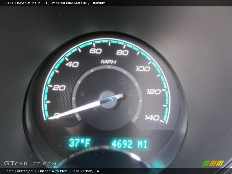Imperial Blue Metallic / Titanium 2011 Chevrolet Malibu LT