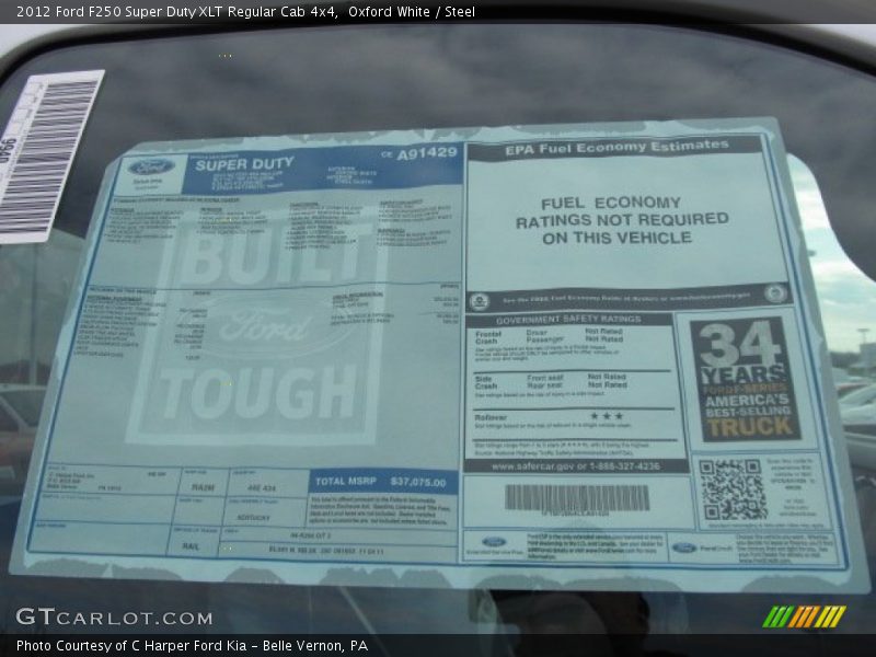 Oxford White / Steel 2012 Ford F250 Super Duty XLT Regular Cab 4x4