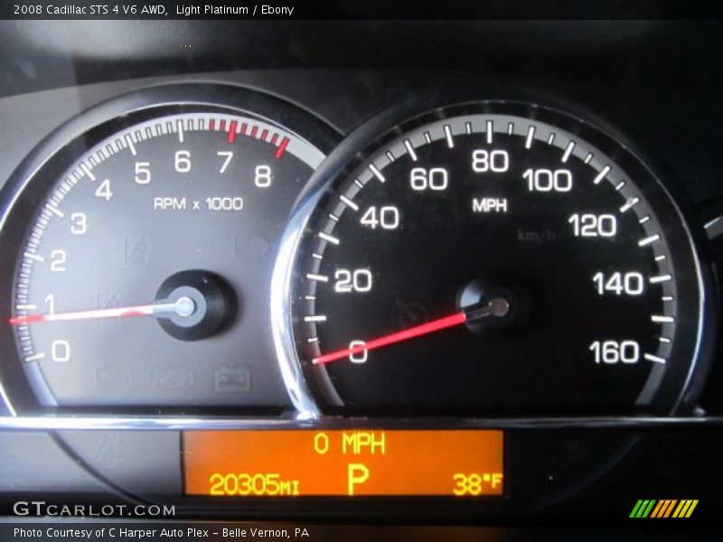 Light Platinum / Ebony 2008 Cadillac STS 4 V6 AWD