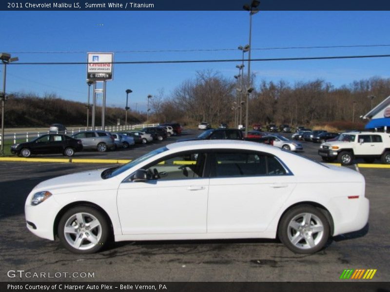Summit White / Titanium 2011 Chevrolet Malibu LS