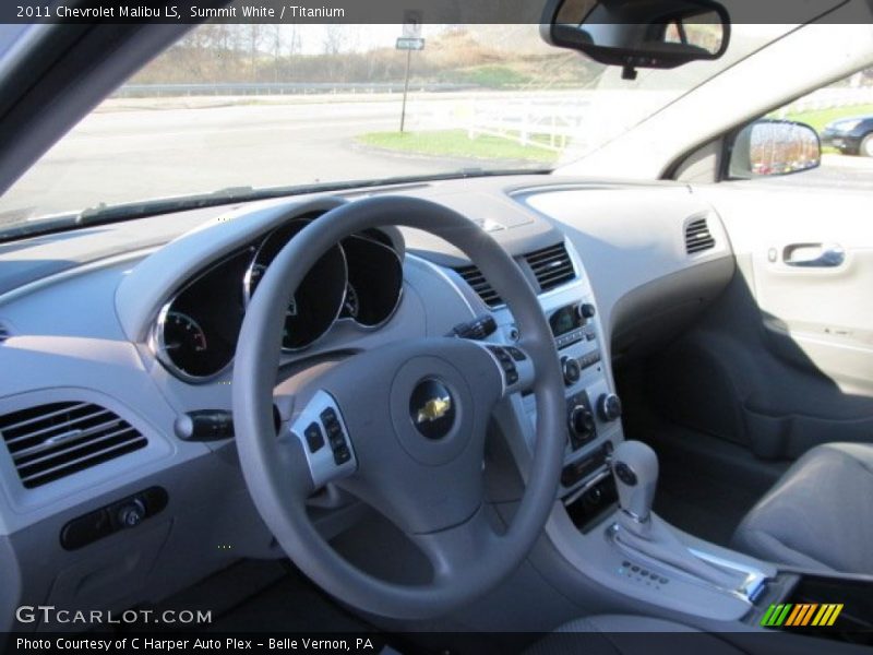 Summit White / Titanium 2011 Chevrolet Malibu LS