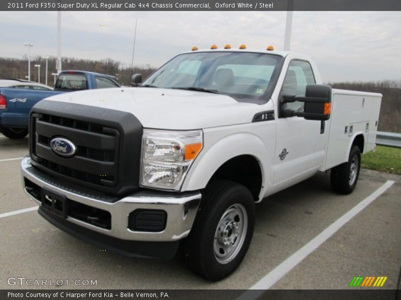 Front 3/4 View of 2011 F350 Super Duty XL Regular Cab 4x4 Chassis Commercial
