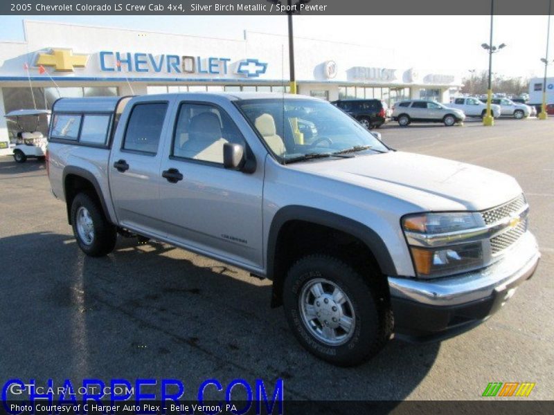 Silver Birch Metallic / Sport Pewter 2005 Chevrolet Colorado LS Crew Cab 4x4