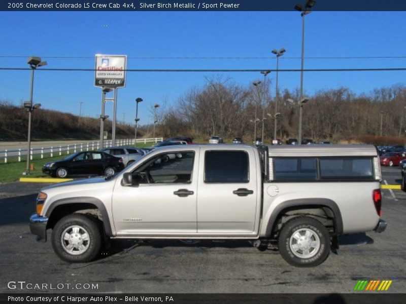 Silver Birch Metallic / Sport Pewter 2005 Chevrolet Colorado LS Crew Cab 4x4