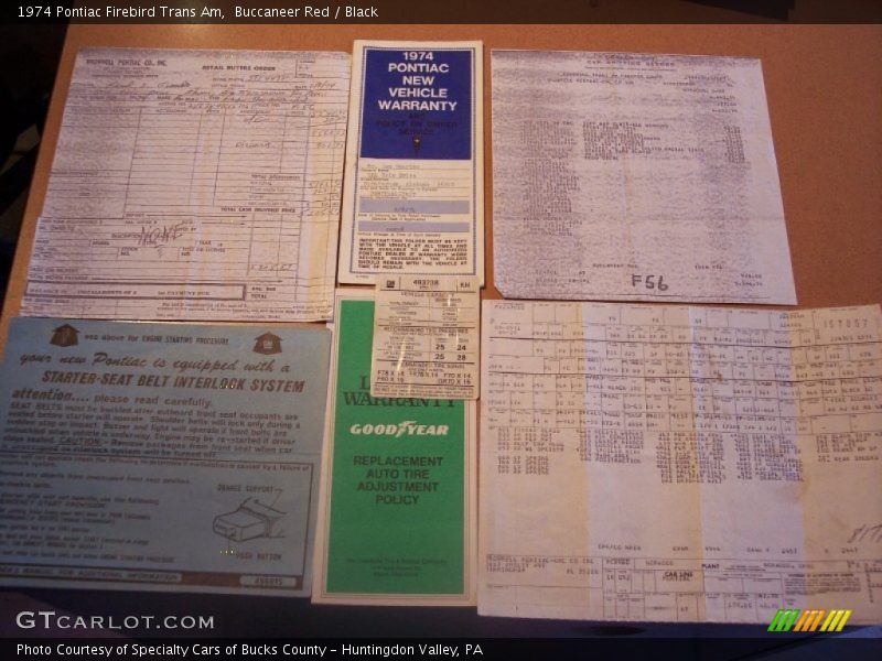 Books/Manuals of 1974 Firebird Trans Am