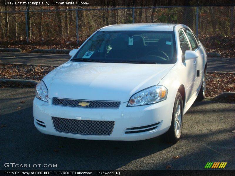 Summit White / Ebony 2012 Chevrolet Impala LS