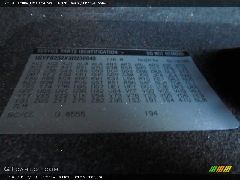Black Raven / Ebony/Ebony 2009 Cadillac Escalade AWD