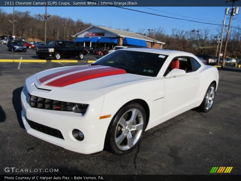 Summit White / Inferno Orange/Black 2011 Chevrolet Camaro SS/RS Coupe