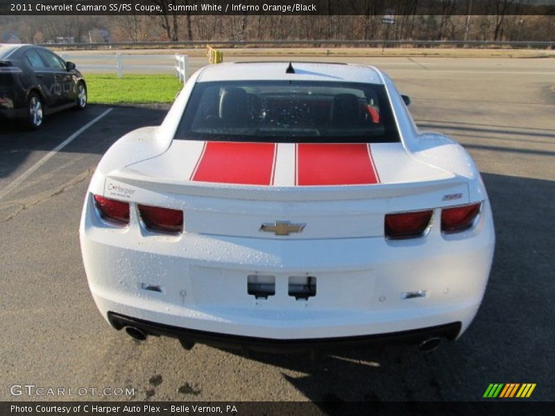 Summit White / Inferno Orange/Black 2011 Chevrolet Camaro SS/RS Coupe