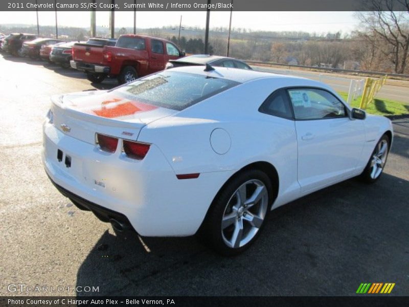 Summit White / Inferno Orange/Black 2011 Chevrolet Camaro SS/RS Coupe