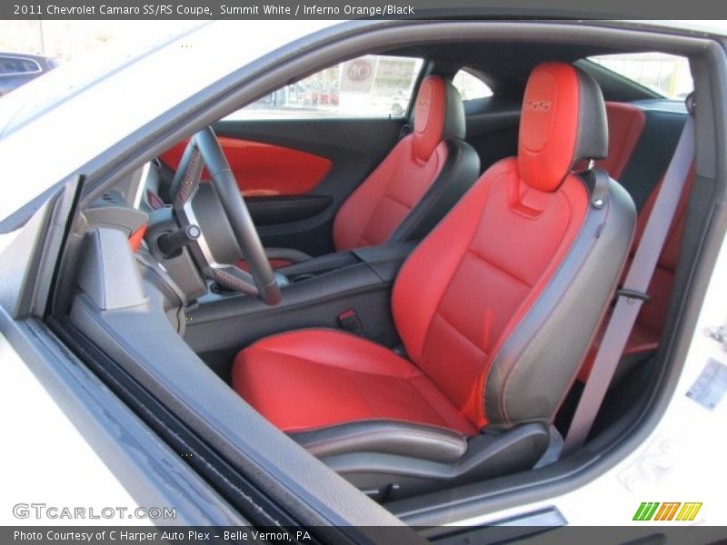 Summit White / Inferno Orange/Black 2011 Chevrolet Camaro SS/RS Coupe