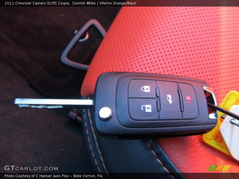 Summit White / Inferno Orange/Black 2011 Chevrolet Camaro SS/RS Coupe