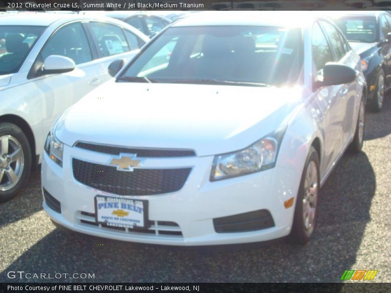 Summit White / Jet Black/Medium Titanium 2012 Chevrolet Cruze LS
