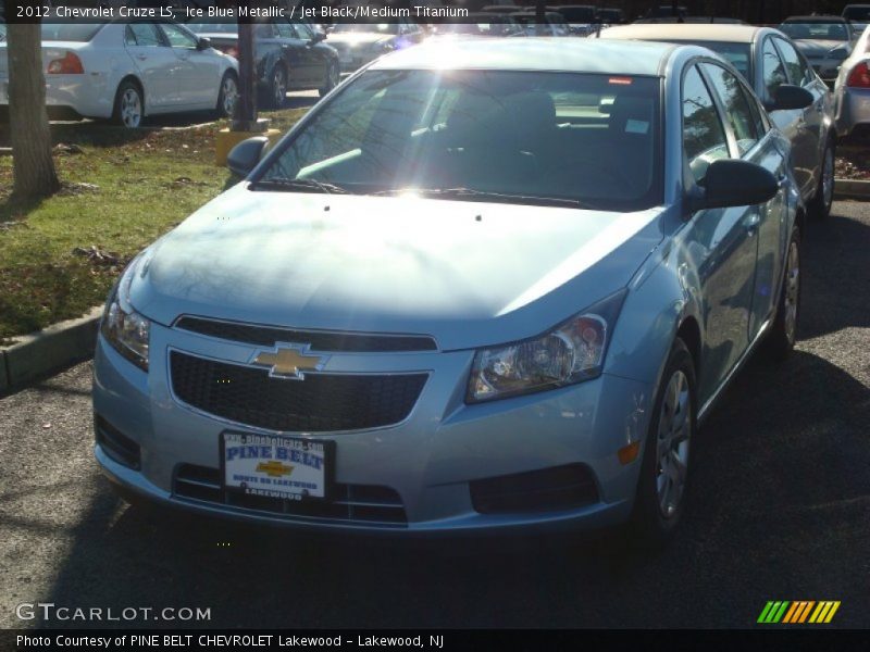 Ice Blue Metallic / Jet Black/Medium Titanium 2012 Chevrolet Cruze LS