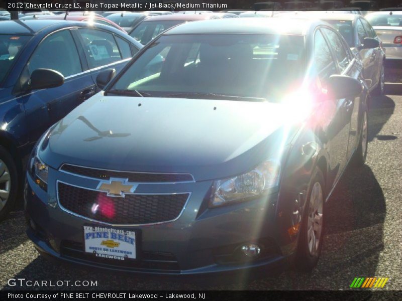 Blue Topaz Metallic / Jet Black/Medium Titanium 2012 Chevrolet Cruze LS