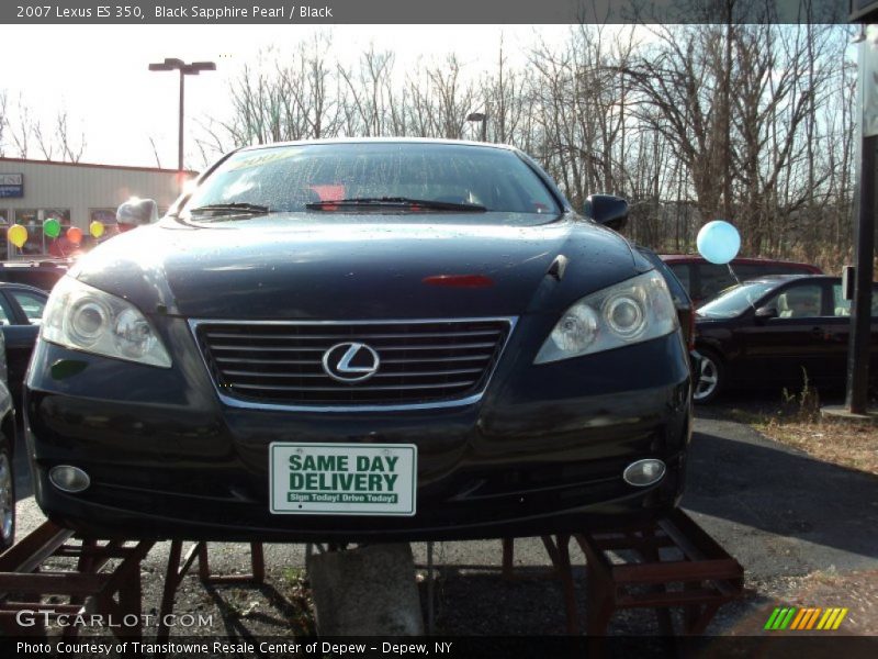 Black Sapphire Pearl / Black 2007 Lexus ES 350