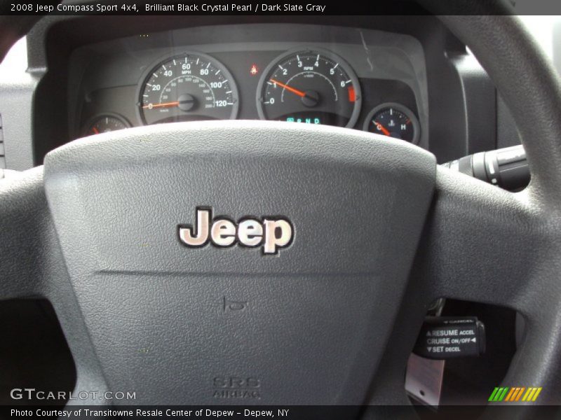 Brilliant Black Crystal Pearl / Dark Slate Gray 2008 Jeep Compass Sport 4x4