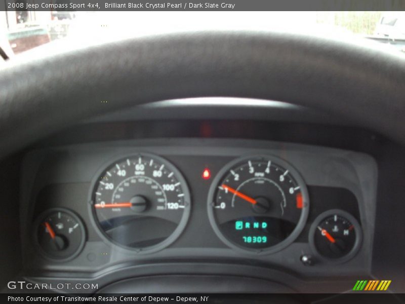 Brilliant Black Crystal Pearl / Dark Slate Gray 2008 Jeep Compass Sport 4x4
