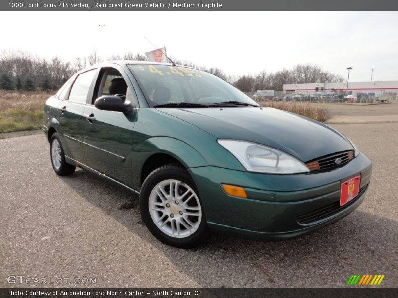 Rainforest Green Metallic / Medium Graphite 2000 Ford Focus ZTS Sedan