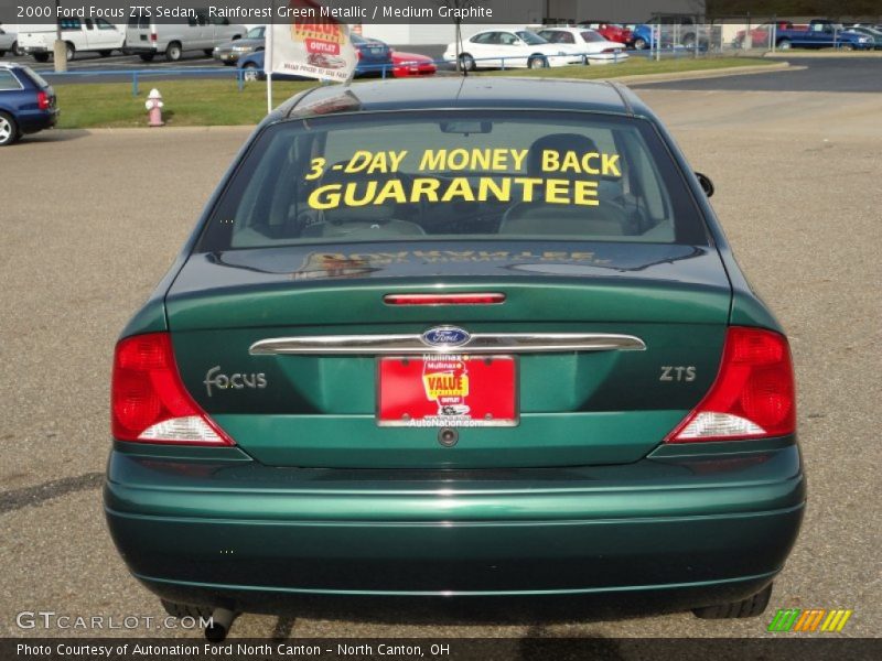 Rainforest Green Metallic / Medium Graphite 2000 Ford Focus ZTS Sedan