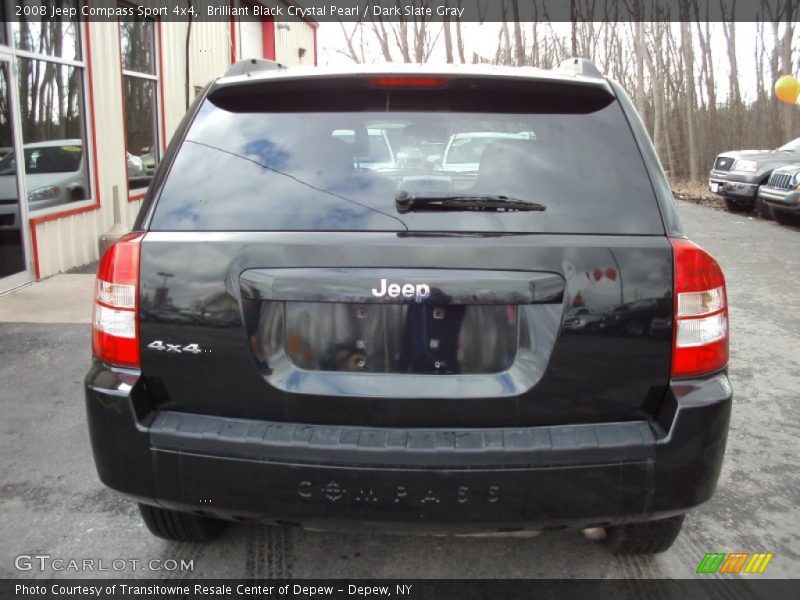 Brilliant Black Crystal Pearl / Dark Slate Gray 2008 Jeep Compass Sport 4x4