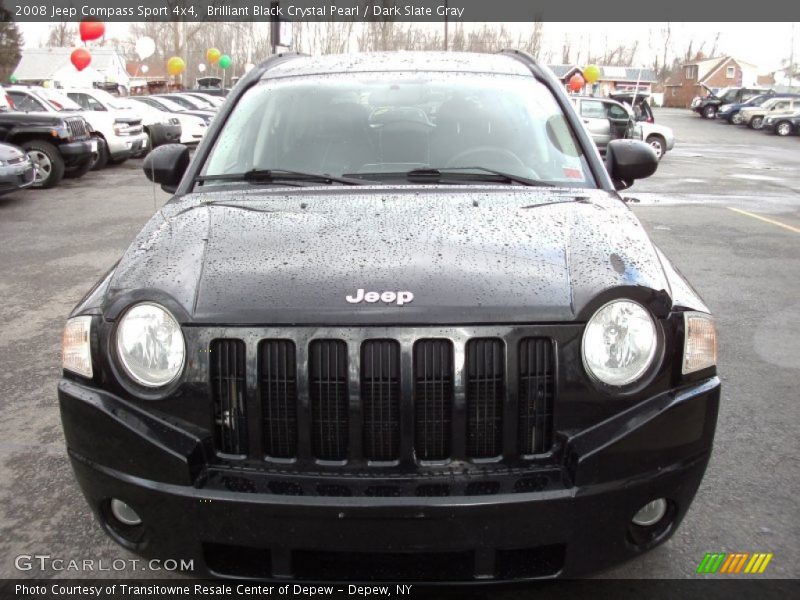 Brilliant Black Crystal Pearl / Dark Slate Gray 2008 Jeep Compass Sport 4x4