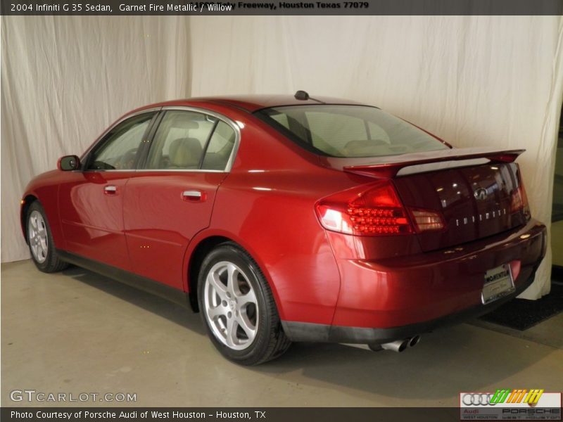 Garnet Fire Metallic / Willow 2004 Infiniti G 35 Sedan