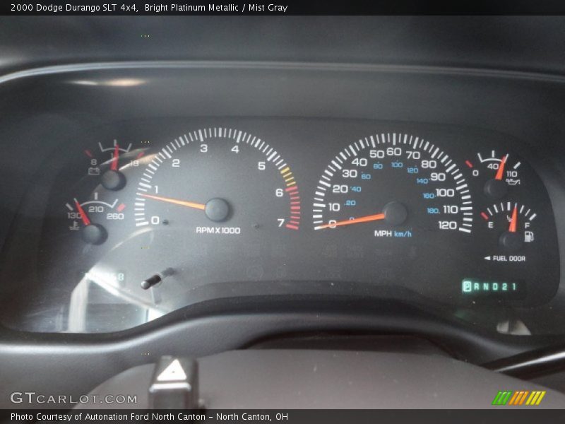 Bright Platinum Metallic / Mist Gray 2000 Dodge Durango SLT 4x4