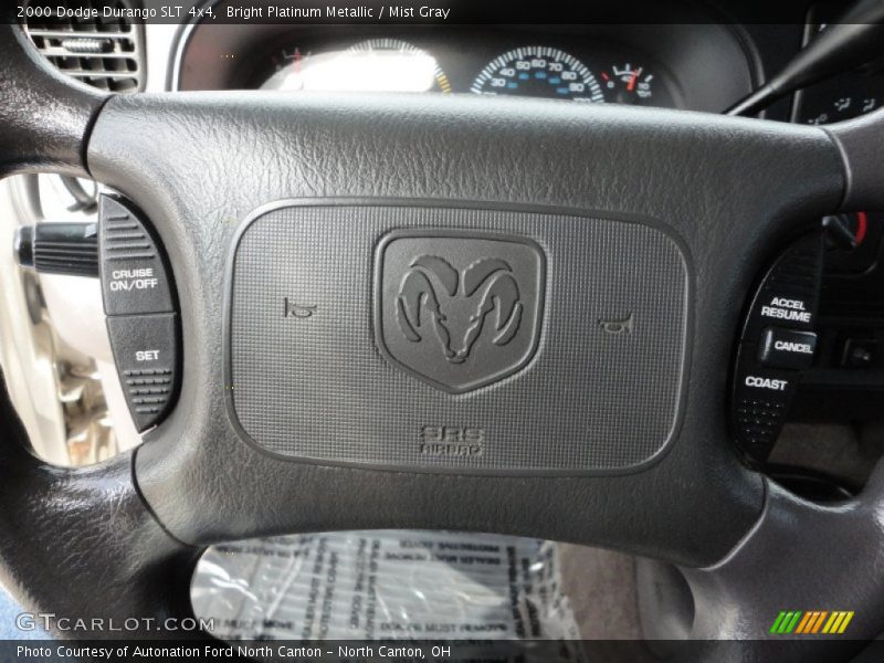 Bright Platinum Metallic / Mist Gray 2000 Dodge Durango SLT 4x4