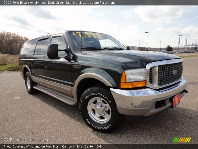 Dark Green Satin Metallic / Medium Parchment 2000 Ford Excursion Limited