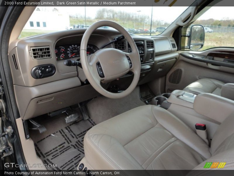 Dark Green Satin Metallic / Medium Parchment 2000 Ford Excursion Limited