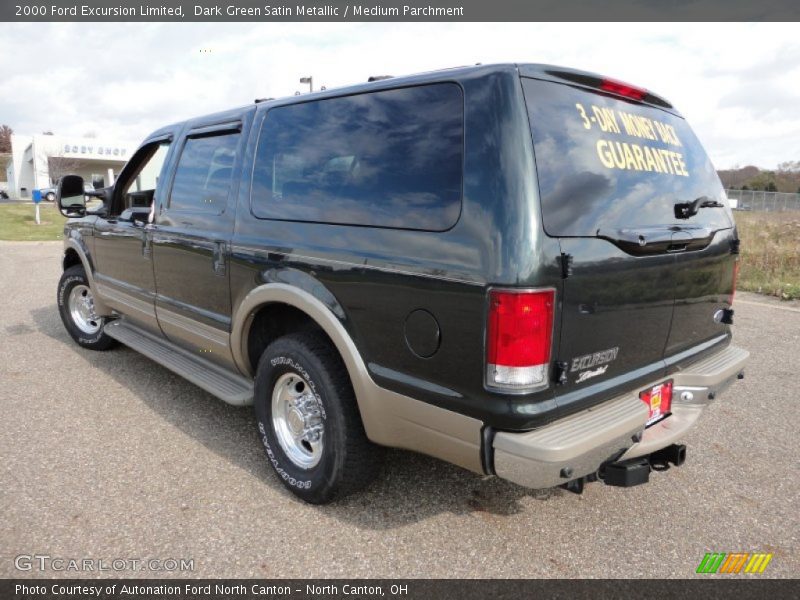 Dark Green Satin Metallic / Medium Parchment 2000 Ford Excursion Limited