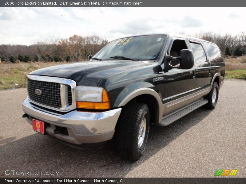 Dark Green Satin Metallic / Medium Parchment 2000 Ford Excursion Limited