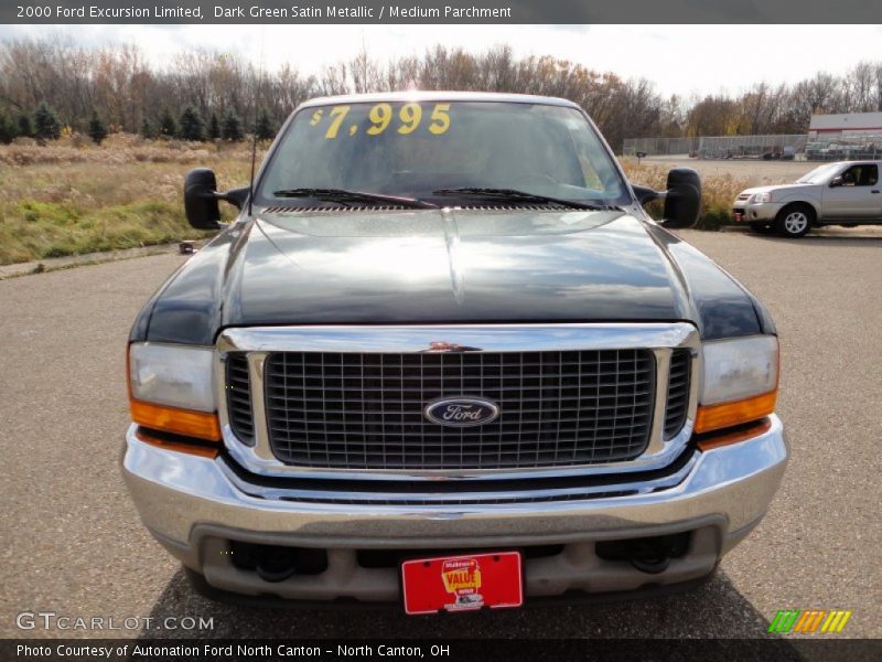 Dark Green Satin Metallic / Medium Parchment 2000 Ford Excursion Limited