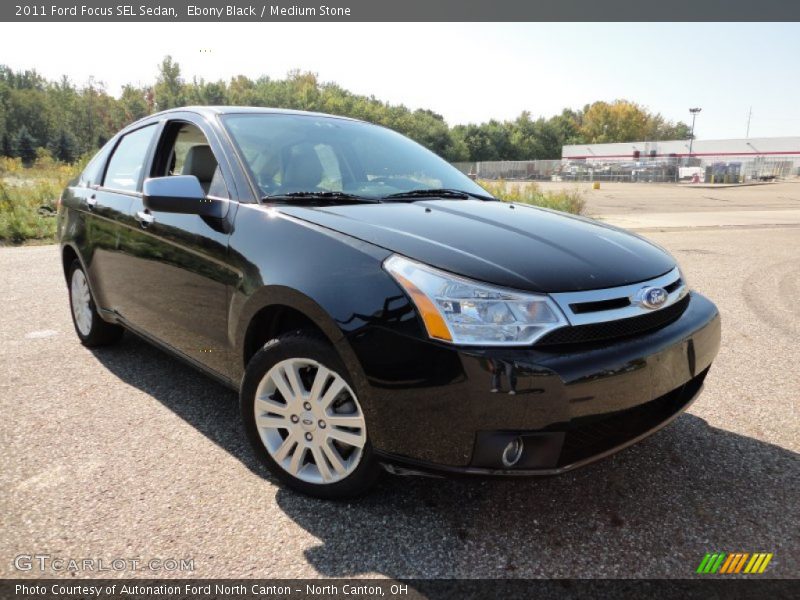 Ebony Black / Medium Stone 2011 Ford Focus SEL Sedan