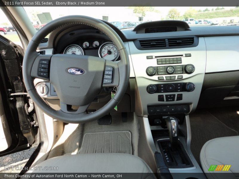 Ebony Black / Medium Stone 2011 Ford Focus SEL Sedan