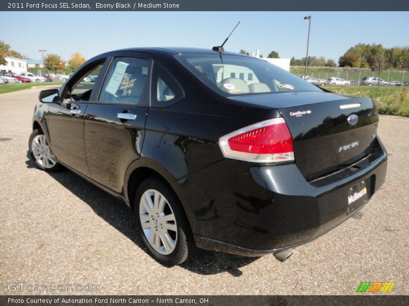 Ebony Black / Medium Stone 2011 Ford Focus SEL Sedan